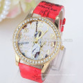 Large stock Hot wholesale gold women geneva watches with diamond